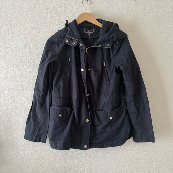 Love Tree Womens Black Twill Military Lightweight Anorak Jacket Outerwear - Picture 3 of 5